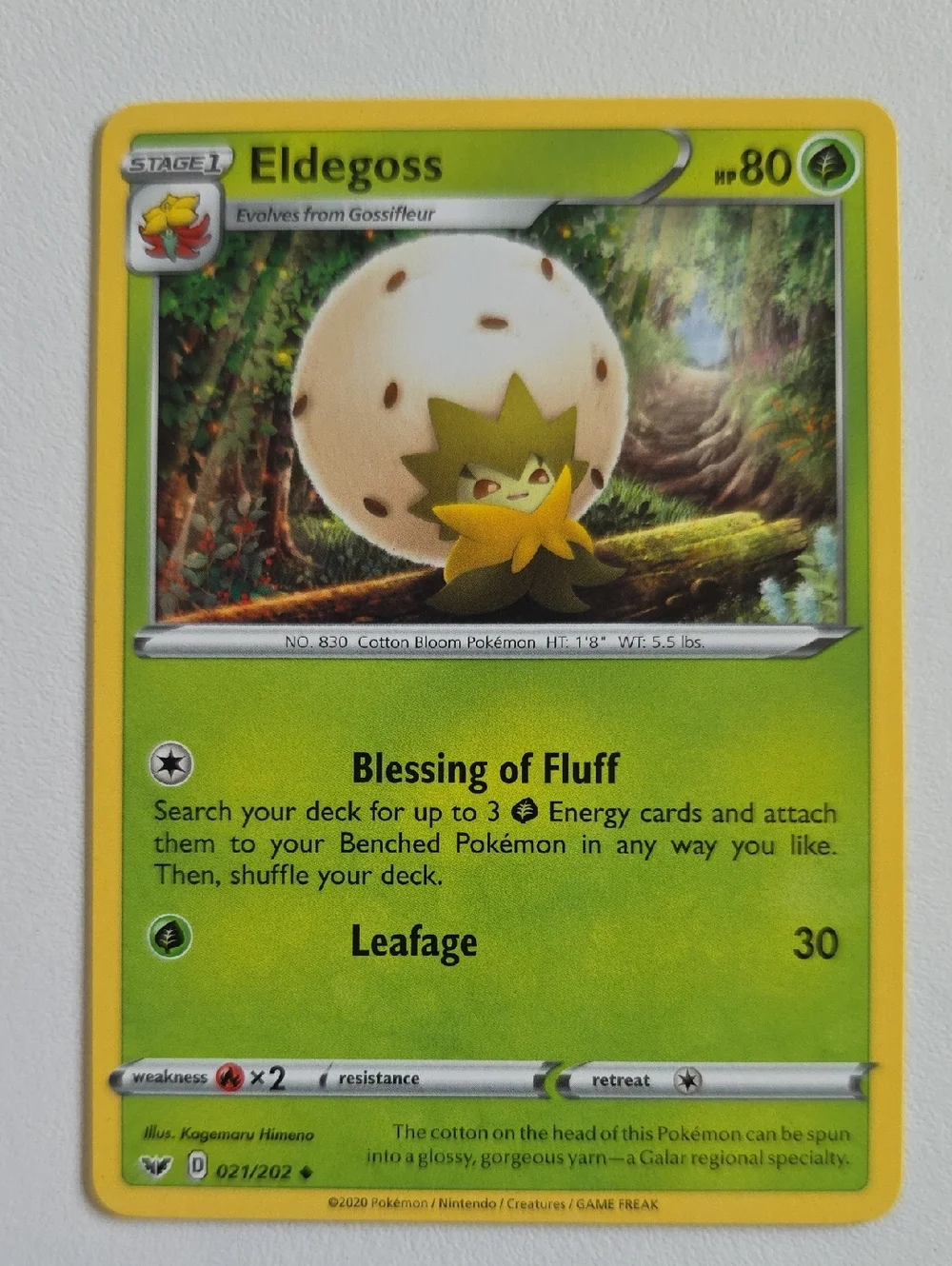 Pokemom Gossifleur And Eldegoss Cards